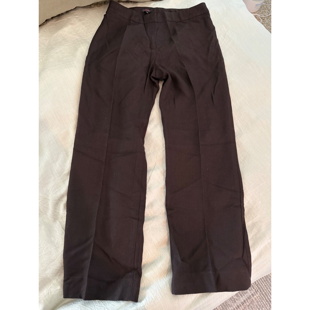 Escada Women's Brown Straight‎ Leg Pants, Classic Career Casual Trousers Sz 40